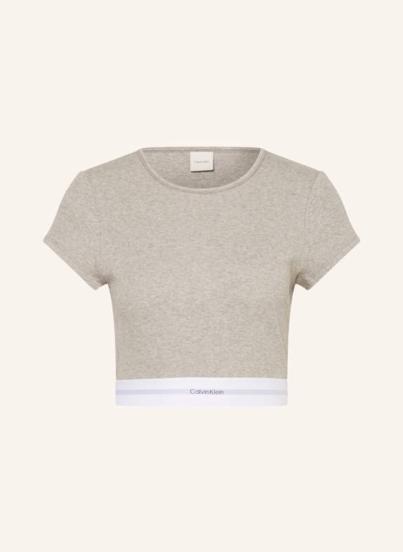 Calvin Klein Lounge-Shirt COTTON STRTECH RIB GRAU/ WEISS