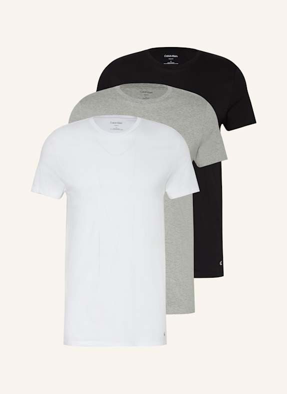 Calvin Klein 3-pack T-shirts 100% COTTON BLACK/ GRAY