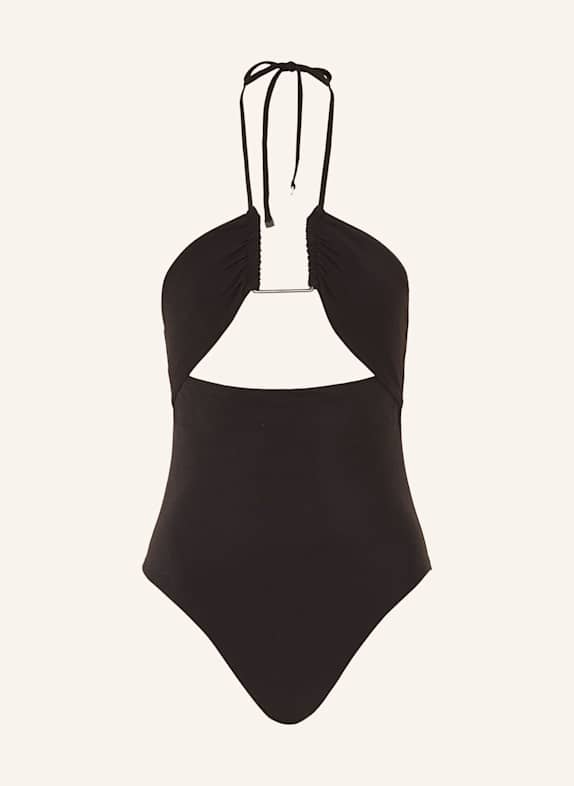 Calvin Klein Halter neck swimsuit BLACK