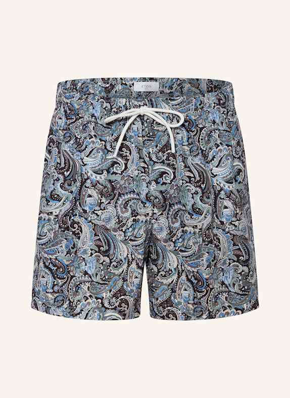 ETON Badeshorts SCHWARZ/ WEISS/ DUNKELGRÜN