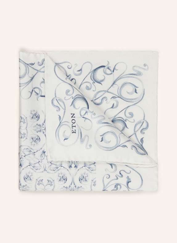 ETON Einstecktuch WEISS/ BLAUGRAU
