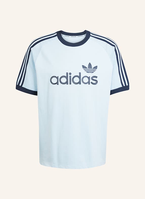 adidas Originals T-Shirt PREMIUM KNITTED im Materialmix HELLBLAU
