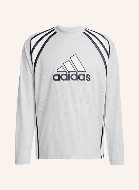 adidas Originals Sweter WARM-UP SZARY/ BIAŁY/ CZARNY
