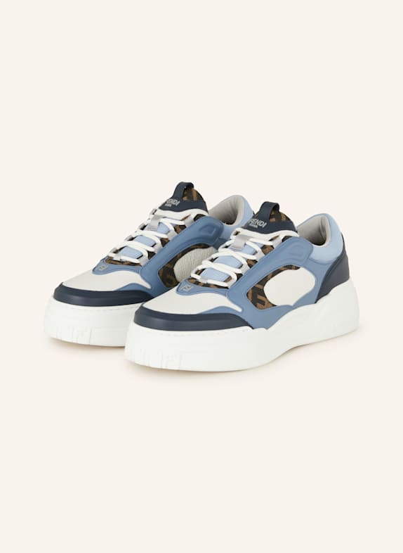 FENDI Sneaker DUNKELBLAU/ BLAUGRAU/ DUNKELBRAUN