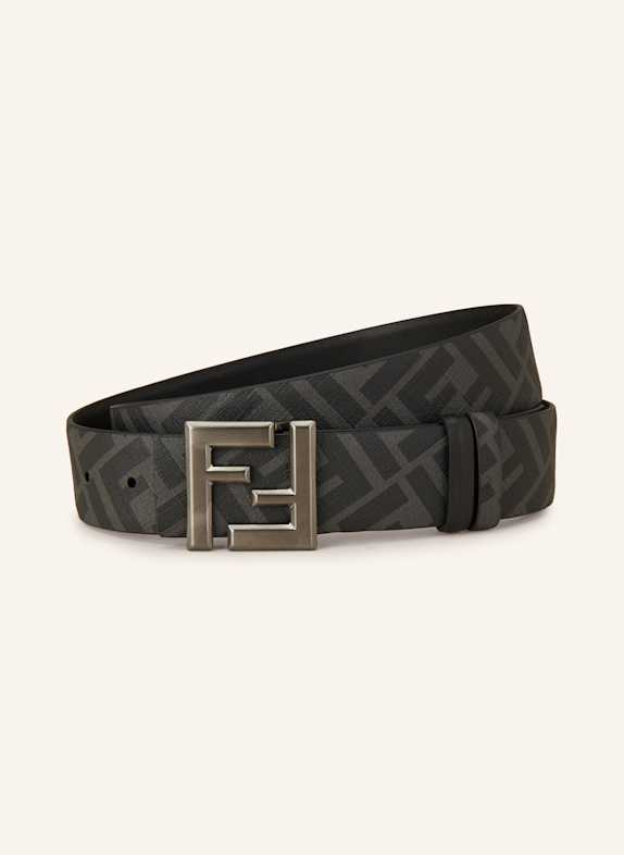 FENDI Gürtel SCHWARZ/ GRAU