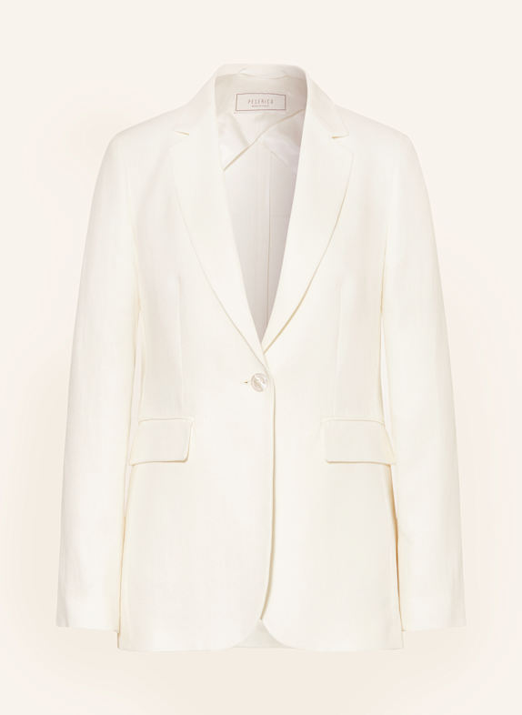 PESERICO Blazer with linen WHITE