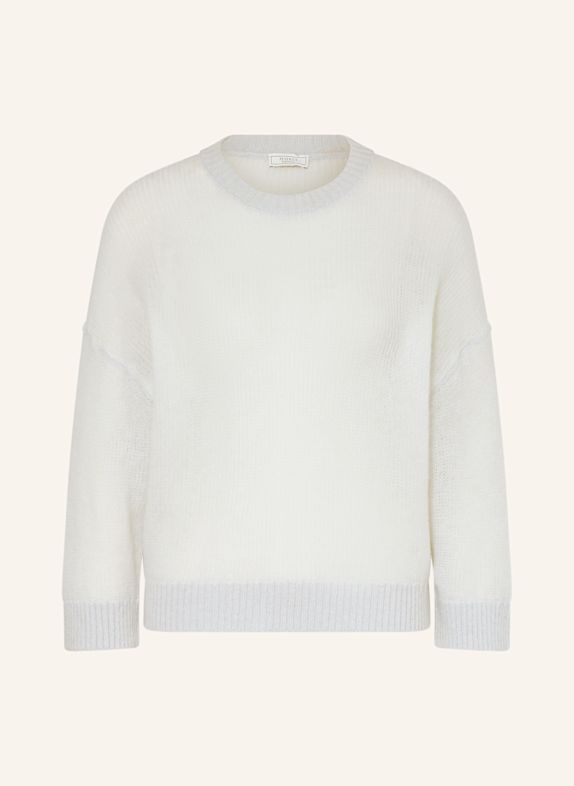 PESERICO Sweater with alpaca and glitter thread LIGHT GRAY