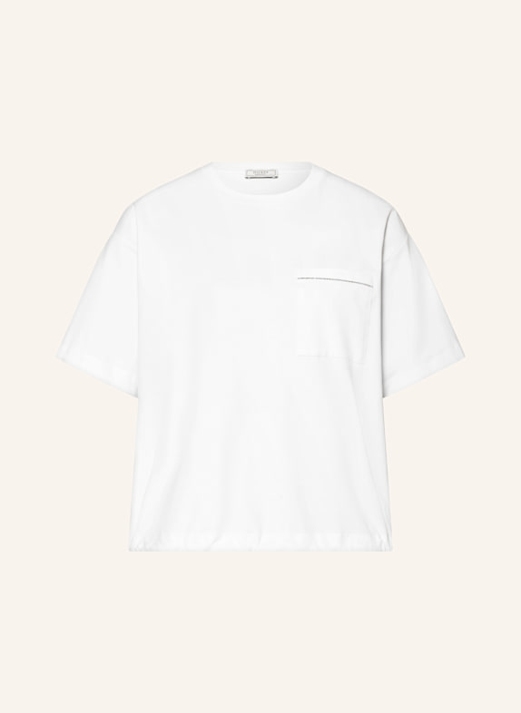 PESERICO T-shirt with decorative gems WHITE