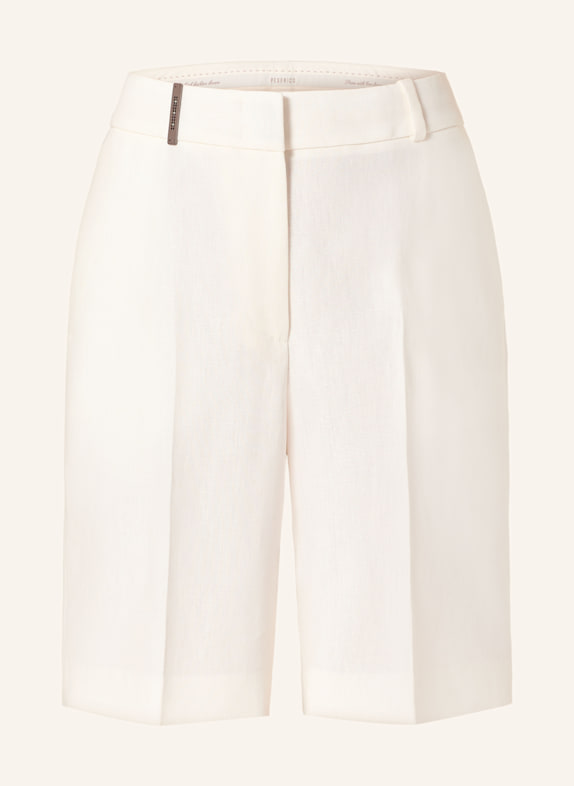 PESERICO Bermuda shorts with linen ECRU