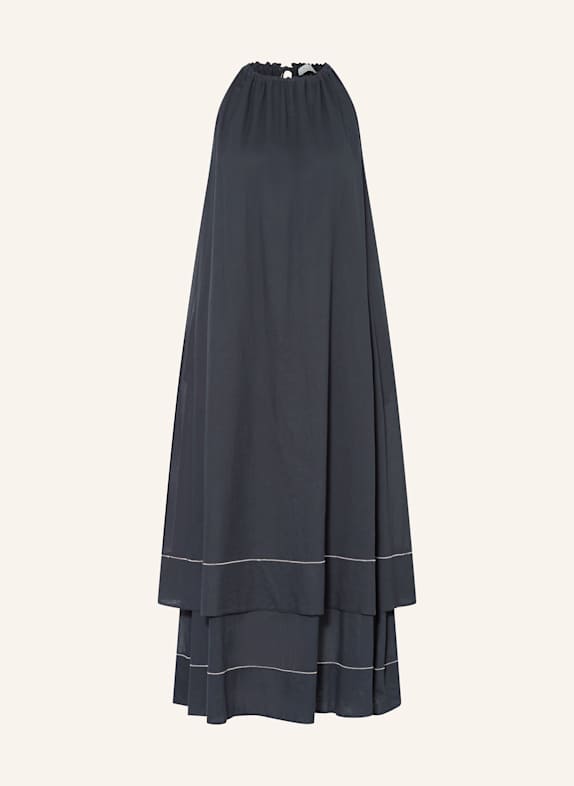 PESERICO Dress with decorative beads DARK BLUE