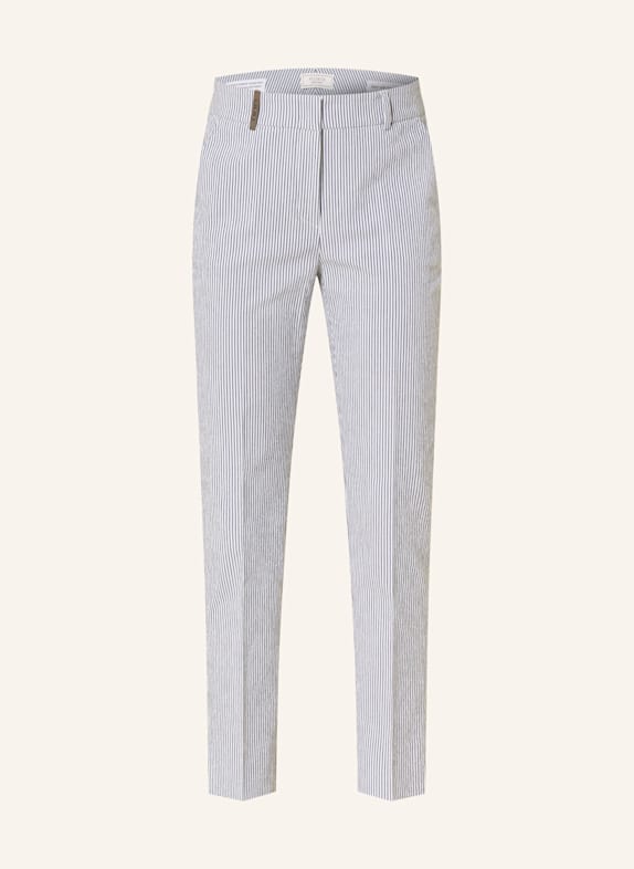 PESERICO Trousers GRAY/ WHITE