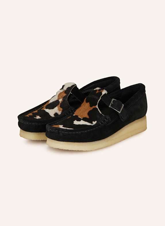 Clarks ORIGINALS WALLABEE T BAR slip-on shoe BLACK
