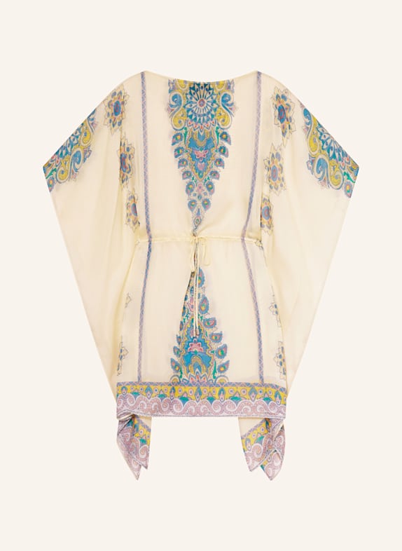 ETRO Tunika aus Seide HELLGELB/ BLAU/ PINK