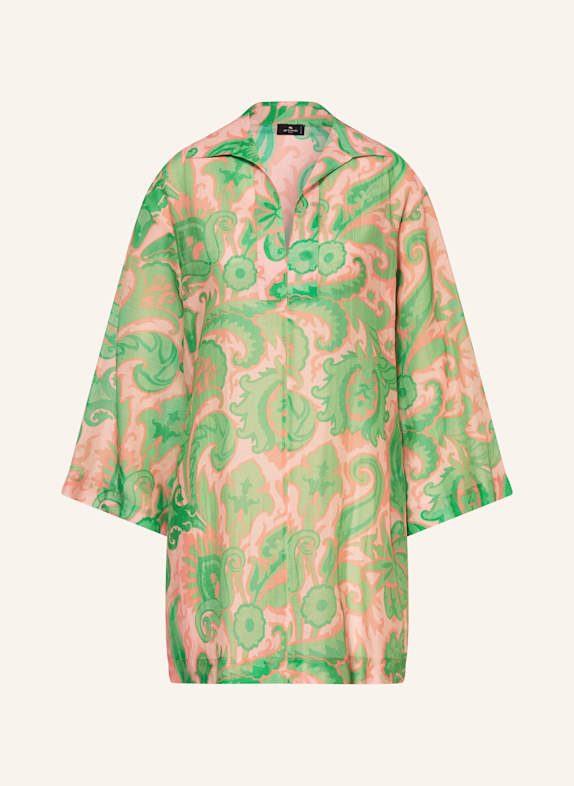 ETRO Strandkleid GRÜN/ HELLORANGE