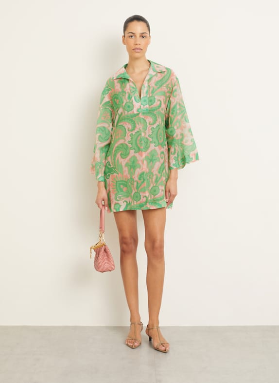 ETRO Strandkleid GRÜN / HELLORANGE