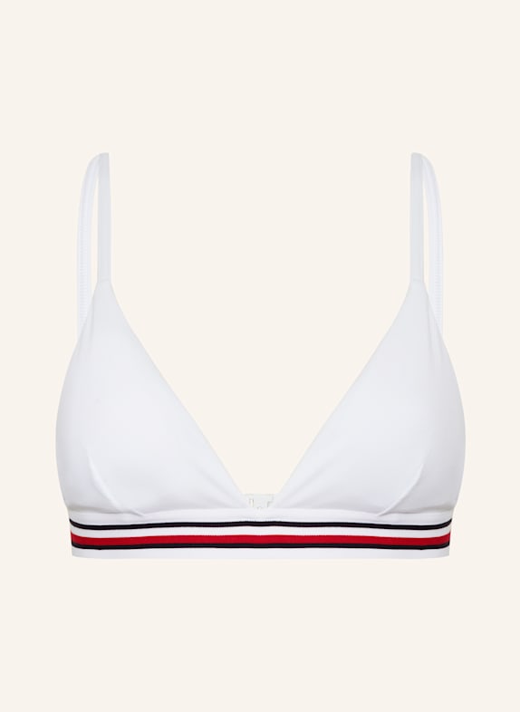 TOMMY HILFIGER Triangel-Bikini-Top WEISS/ DUNKELBLAU/ ROT