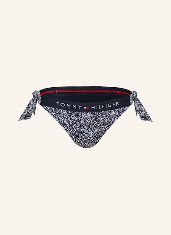 TOMMY HILFIGER Triangel-Bikini-Hose DUNKELBLAU/ WEISS