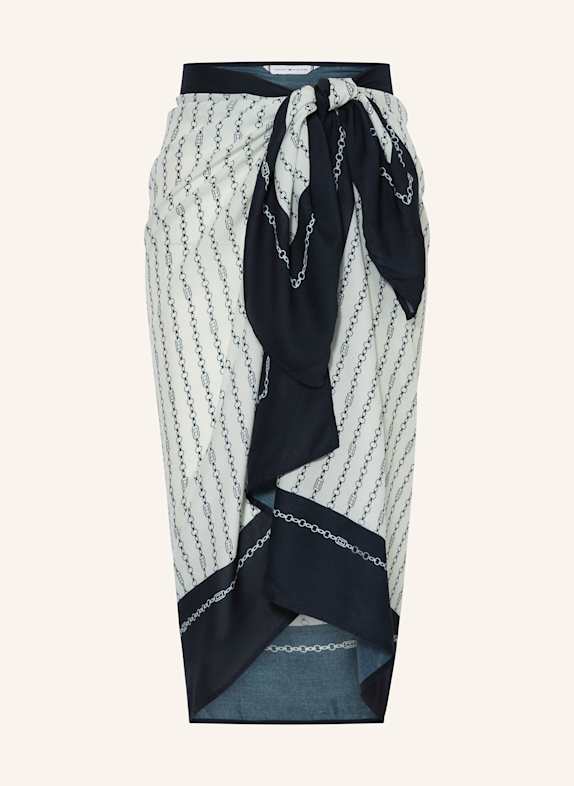 TOMMY HILFIGER Pareo DUNKELBLAU/ WEISS