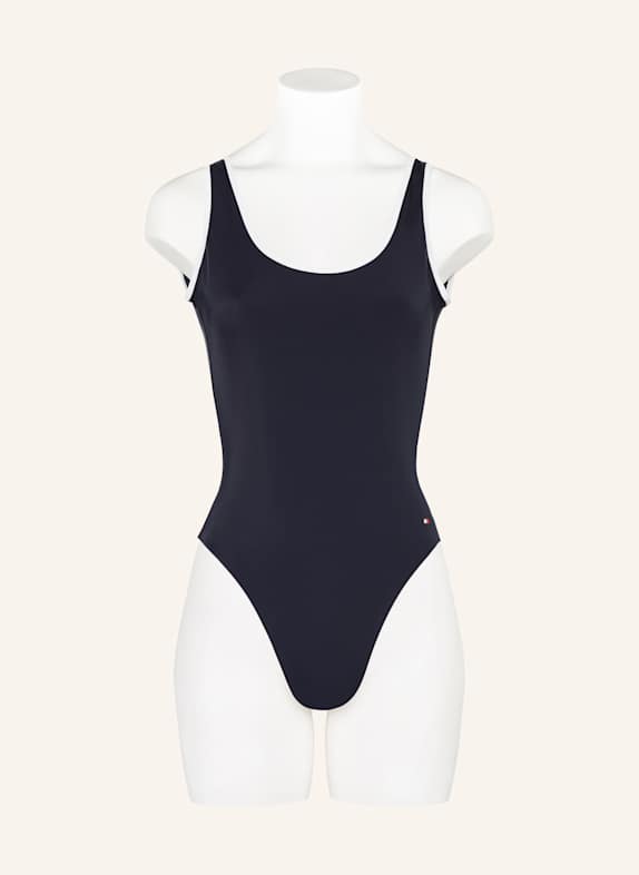 TOMMY HILFIGER badedragt MØRKEBLÅ / HVID