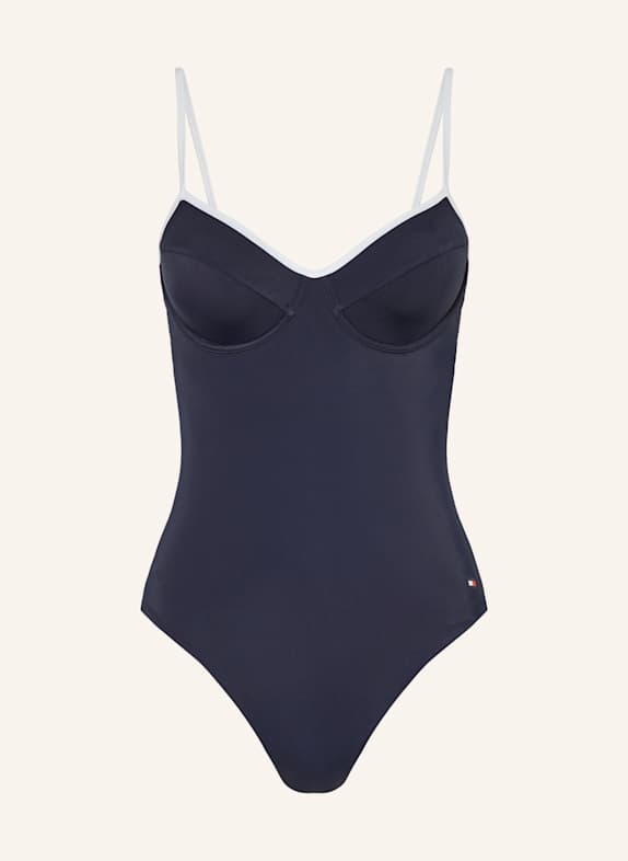 TOMMY HILFIGER Bügel-Badeanzug DUNKELBLAU