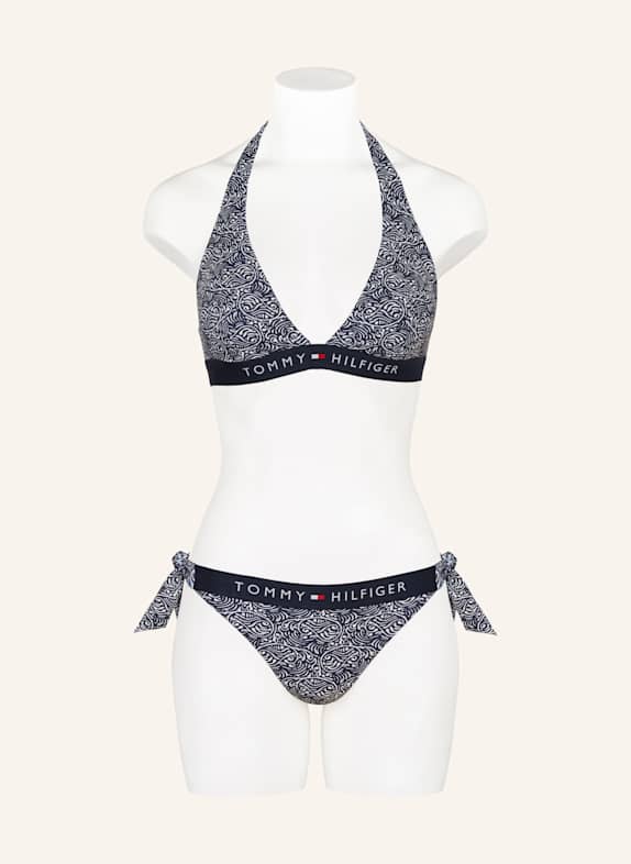 TOMMY HILFIGER Neckholder-bikinitop DONKERBLAUW / WIT