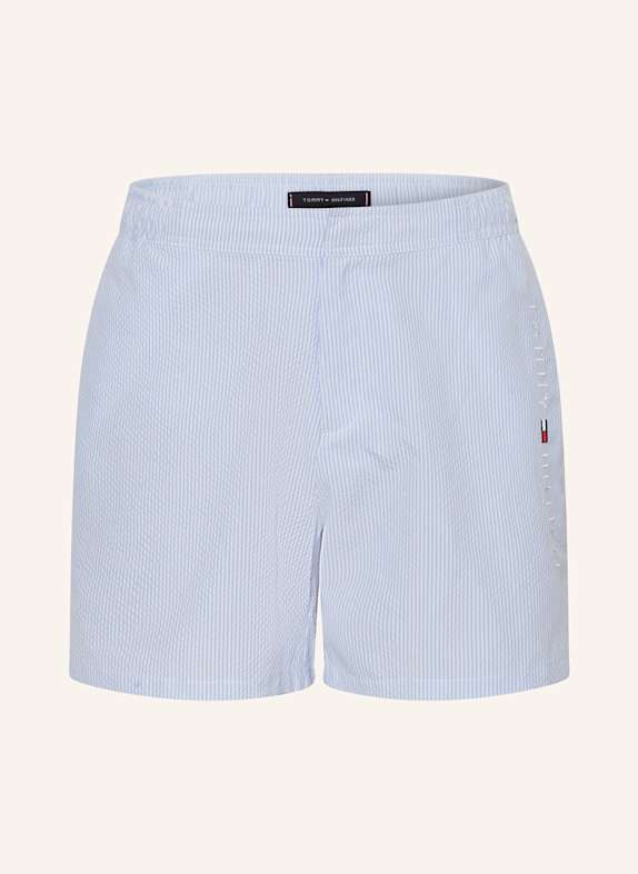 TOMMY HILFIGER Badeshorts HELLBLAU/ WEISS