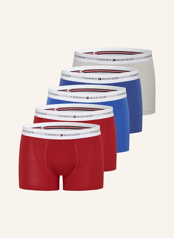 TOMMY HILFIGER 5er-Pack Boxershorts ROT/ BLAU/ WEISS