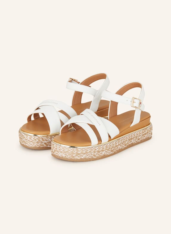TOMMY HILFIGER Plateau-Sandalen WEISS