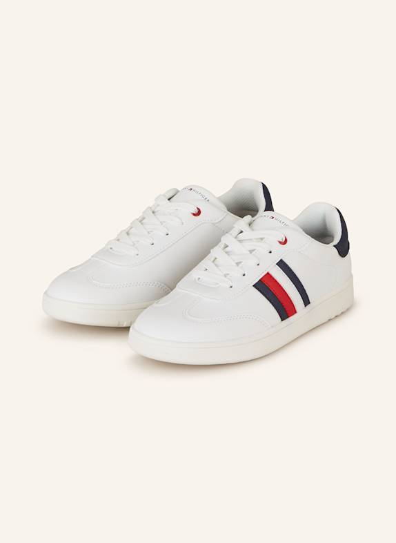 TOMMY HILFIGER Sneakersy BIAŁY/ GRANATOWY/ CZERWONY