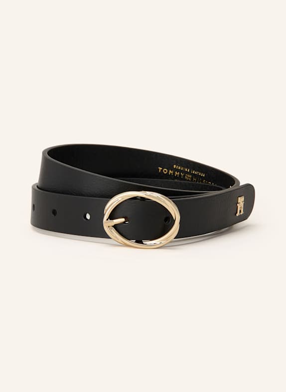 TOMMY HILFIGER Ledergürtel SCHWARZ