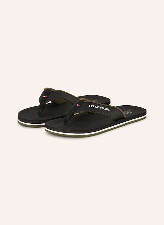 TOMMY HILFIGER Japonki CZARNY/ OLIWKOWY