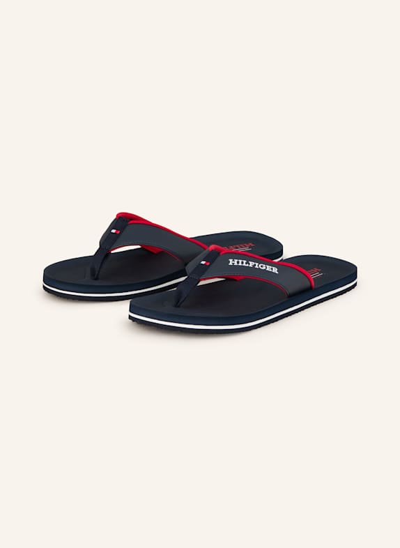 TOMMY HILFIGER Japonki GRANATOWY/ CZERWONY