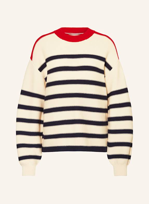 TOMMY HILFIGER Pullover CREME/ ROT/ DUNKELBLAU