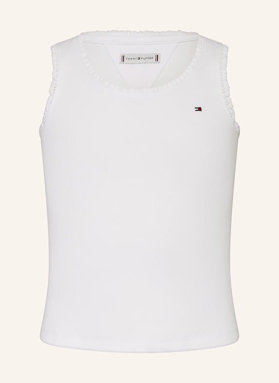 TOMMY HILFIGER Top mit Rüschen WEISS