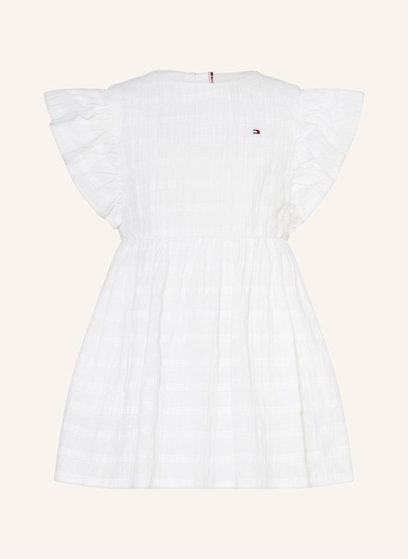 TOMMY HILFIGER Kleid mit Volants WEISS
