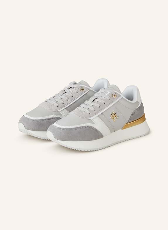 TOMMY HILFIGER Sneakersy TH FASHION RUNNER JASNOCZARY/ SZARY/ BIAŁY