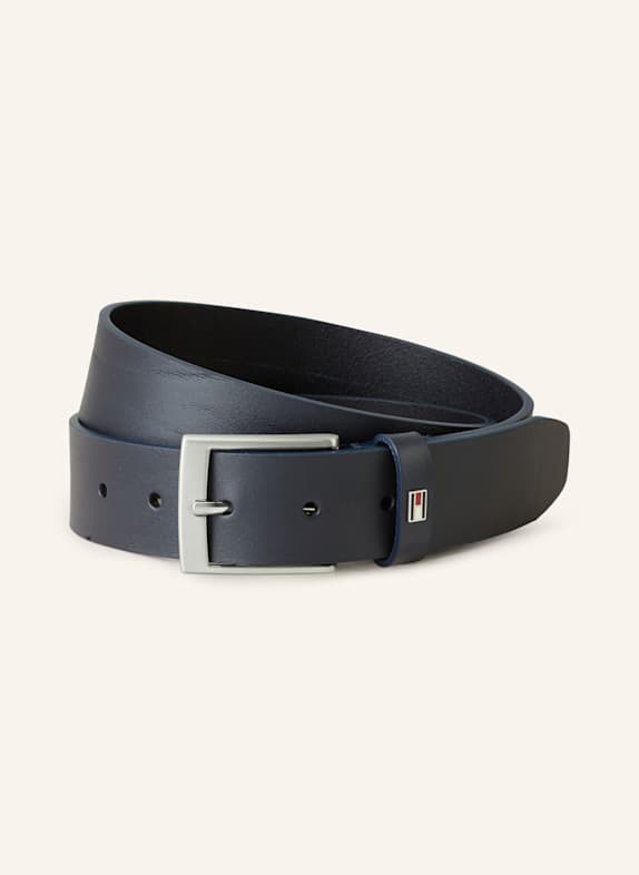 TOMMY HILFIGER Ledergürtel ADAN DUNKELBLAU