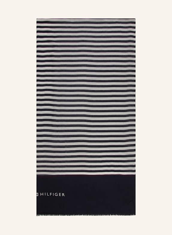 TOMMY HILFIGER Schal DUNKELBLAU/ WEISS/ ROT