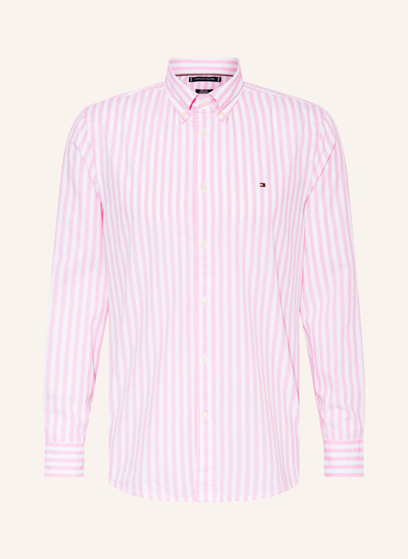 TOMMY HILFIGER Hemd Regular Fit PINK/ WEISS