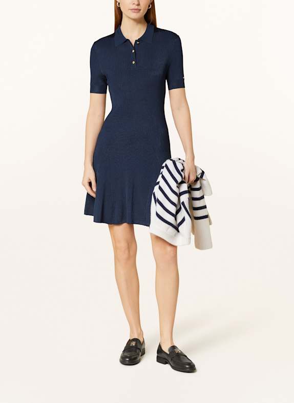 TOMMY HILFIGER Strickkleid DUNKELBLAU