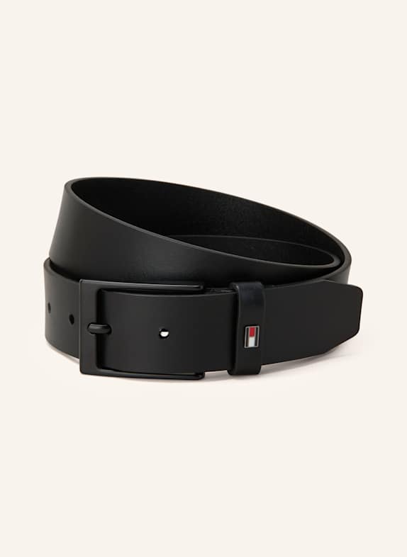 TOMMY HILFIGER Ledergürtel LAYTON SCHWARZ
