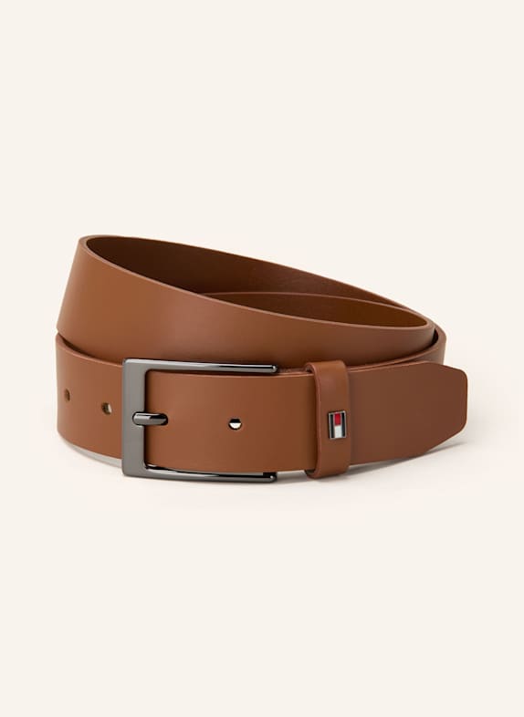 TOMMY HILFIGER Ledergürtel LAYTON COGNAC