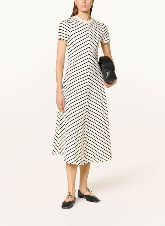 TOMMY HILFIGER Jerseykleid ECRU/ DUNKELBLAU