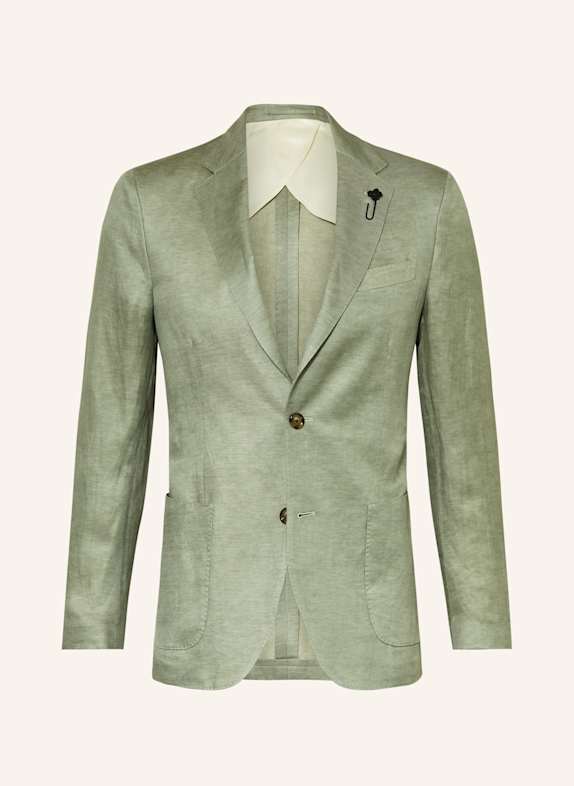 LARDINI Anzugsakko Extra Slim Fit aus Leinen 510 salvia