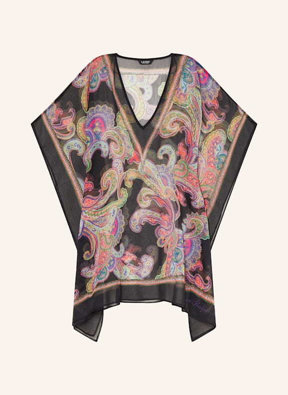 LAUREN RALPH LAUREN Tunika BORDADO PAISLEY SCHWARZ/ HELLGRÜN/ LILA