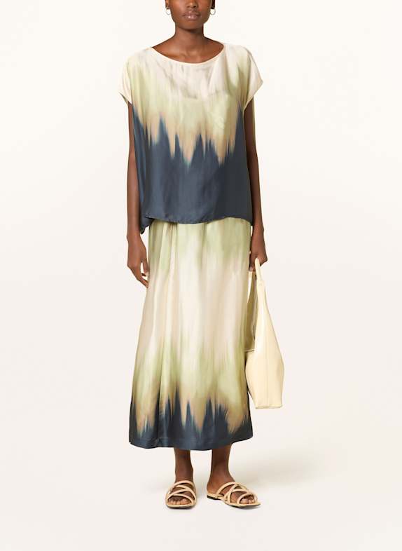 ottod
ame Wickelrock RAO aus Satin DUNKELBLAU / HELLGRÜN