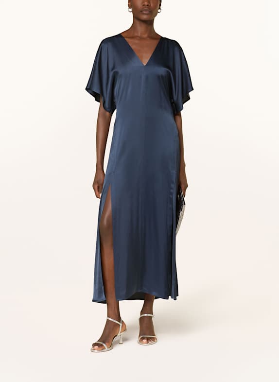 ottod'ame Satin dress FVA DARK BLUE