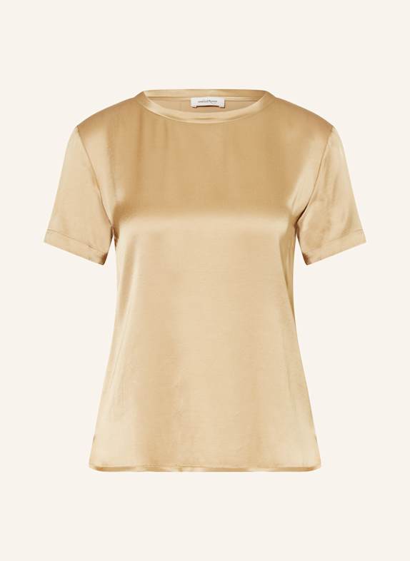 ottod'ame Blusenshirt aus Satin HELLBRAUN