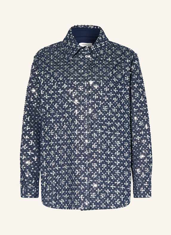 ottod'ame Jeansjacke mit Pailletten DUNKELBLAU