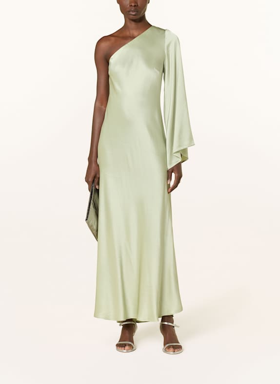 ottod'ame One-Shoulder-Kleid aus Satin MINT
